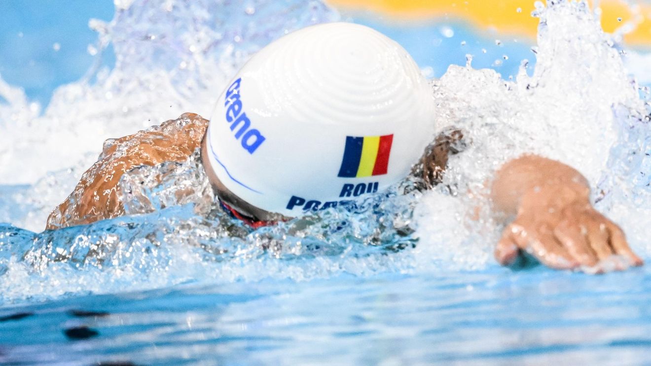 Nimeni nu spintecă apa cu o viteză atât de mare ca David Popovici în a doua jumătate a probei de 100 de metri liber. Românul are primele 4 locuri în Top, apoi vine rusul Andrei Minakov