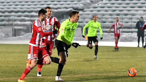 Sepsi Sfântu Gheorghe – CFR Cluj 0-1. Gabriel Debeljuh aduce victoria la -10 grade Celsius. Formația din Gruia o egalează pe FCSB în clasament