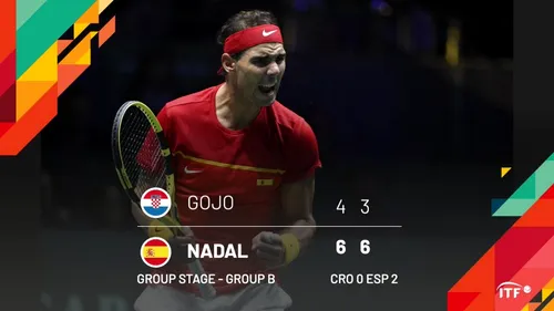 Nadal și Kyrgios și-au propulsat echipele în sferturile Cupei Davis. Toate rezultatele și meciurile rămase de disputat în grupe