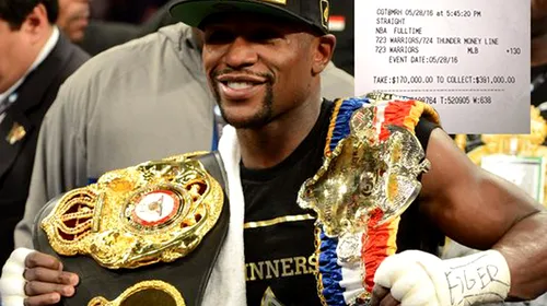 Pariu incredibil pus de Mayweather: 170.000 de dolari pe cotă 2,3! Cât a câștigat fostul campion mondial