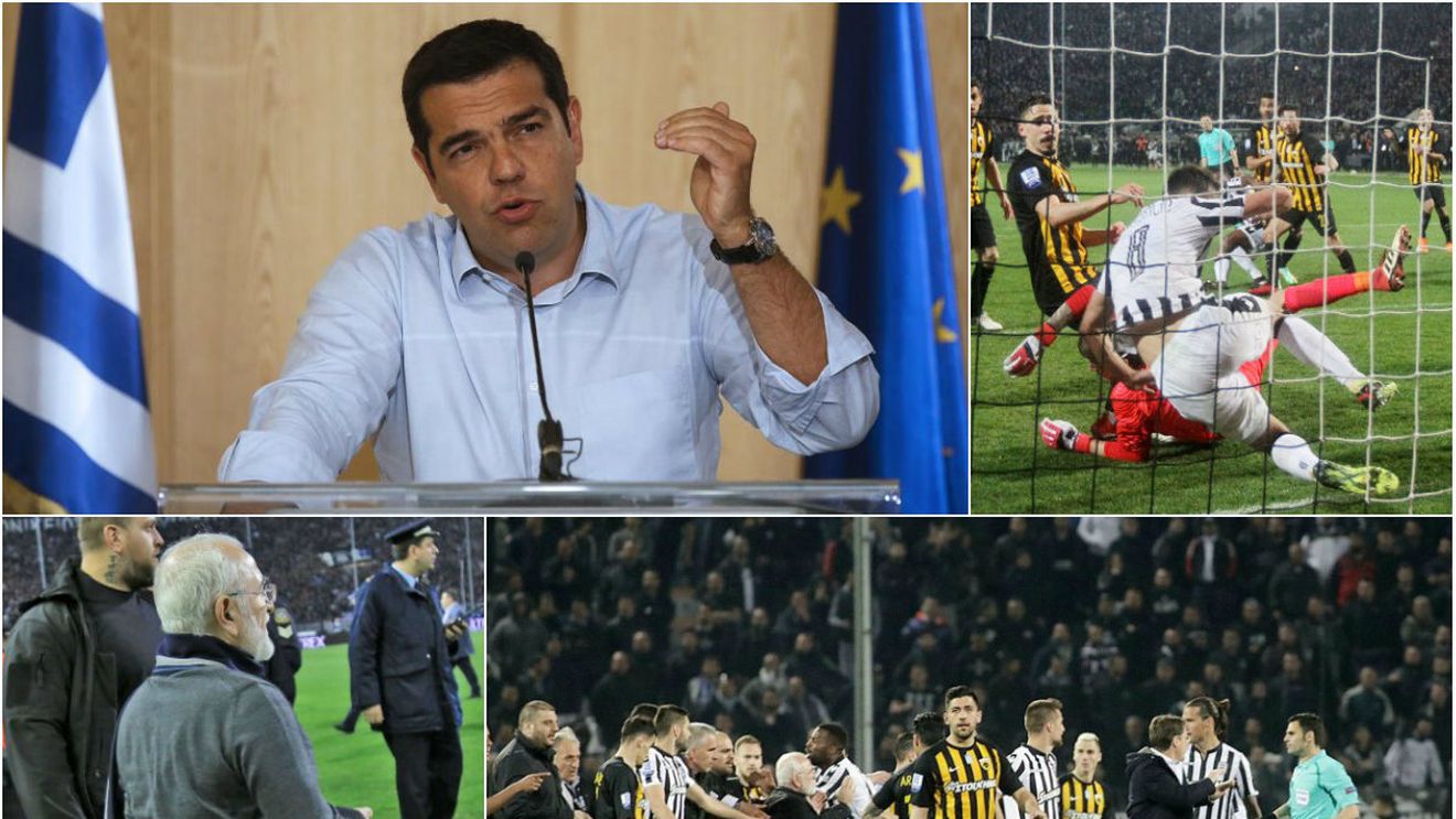 Premierul Greciei vrea să suspende campionatul! PAOK a câștigat meciul cu AEK cu 1-0! Arbitrul a validat la vestiare golul lui Varela și a menționat că "AEK nu a mai ieșit să joace". Oaspeții acuză "teroarea"