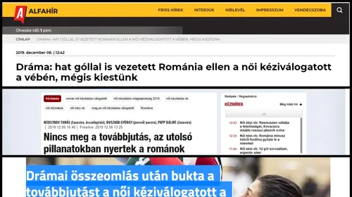 Ce scrie presa din Ungaria, după triumful istoric al României! Jurnaliștii maghiari, devastați: ”Prăbușire dramatică!”