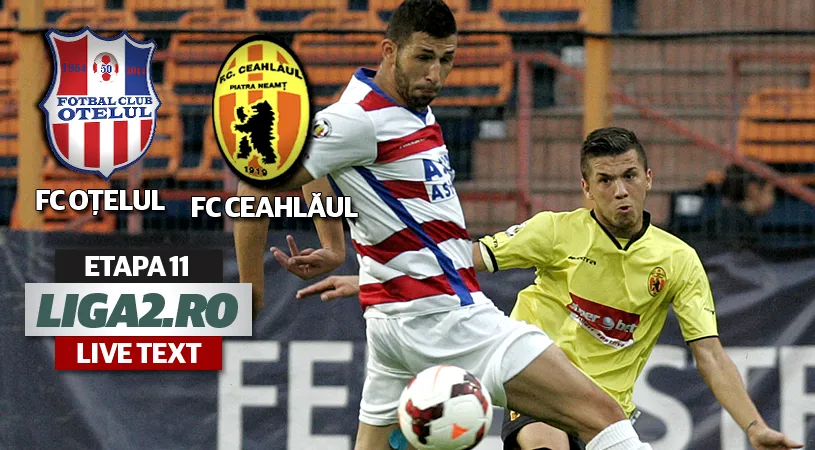 Oțelul - Ceahlăul 0-0.** Remiză albă cu câte o bară pentru fiecare echipă