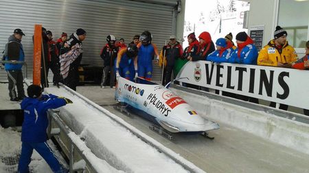 VIDEO EXCLUSIV | Echipajul de bob dublu atacă Mondialul de la Winterberg cu un bob închiriat. Nemții au făcut o excepție pentru tricolore și le-au dat un bob construit exclusiv pentru Germania