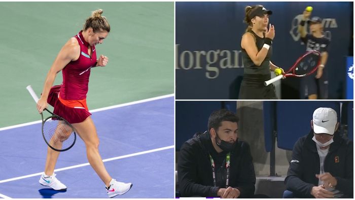 Culmea antrenoratului în tenis. Gabriela Ruse a avut nu unul, ci doi antrenori, dar Simona Halep le-a anihilat tactica de una singură! Statistica surprinzătoare a partidei de la Dubai