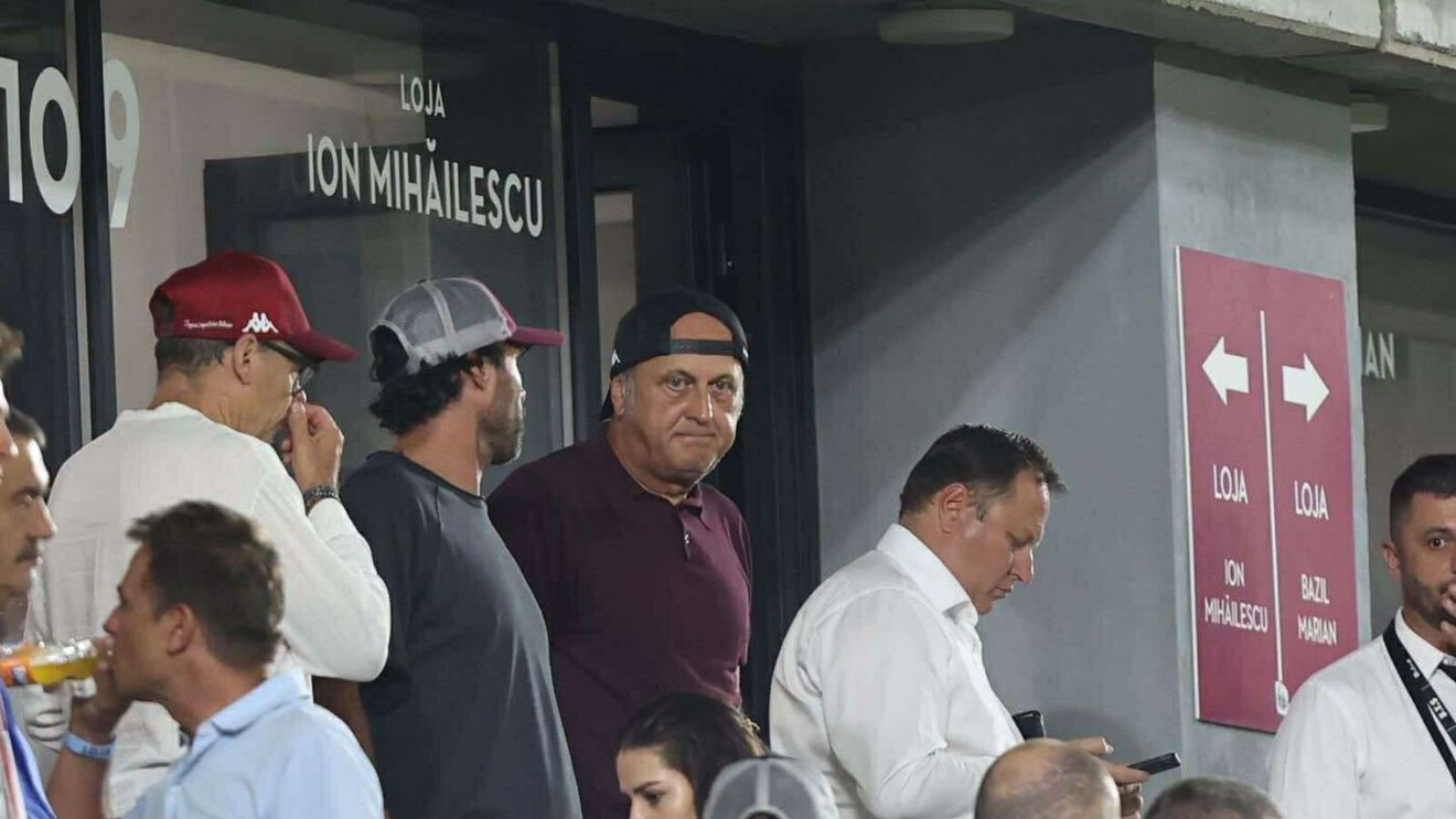 Dan Șucu, nemulțumit după Rapid - CFR Cluj 1-1! Imagini grăitoare cu patronul din Giulești