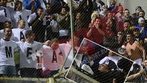 FOTO Scene demne de Teatrul Giulești în Rapid - Astra!** Fanii Astrei au 'regizat' o răzbunare INCREDIBILĂ‚ în timpul meciului! Cum au ironizat un rival