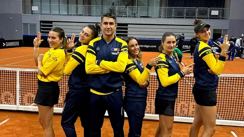 Le-au ciuruit! Cum s-au putut fotografia jucătoarele din naționala de Billie Jean King Cup a României, după ce au învins Serbia cu 4-0 | FOTO