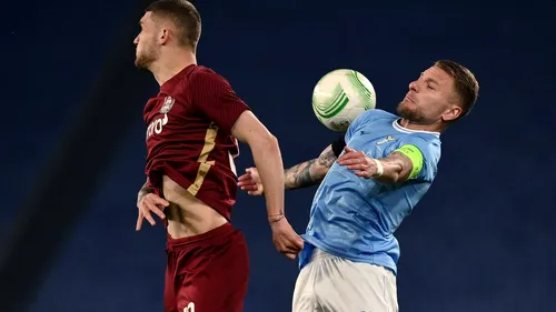 Ciro Immobile, gol spectaculos în Lazio - CFR Cluj! Scuffet n-a avut nicio șansă la voleul italianului | VIDEO