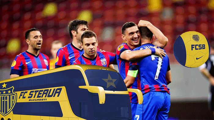 FOTO | Cea mai complexă propunere pentru "noua Steaua": emblemă, autocar, echipament. Tricourile de joc arată spectaculos