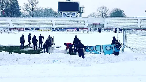 Moldova, sub nămeți! Mobilizare maximă la Iași, acolo unde gazonul stadionului unde se va juca Poli – FCSB a fost acoperit cu zăpadă. Asigurările date de oficiali