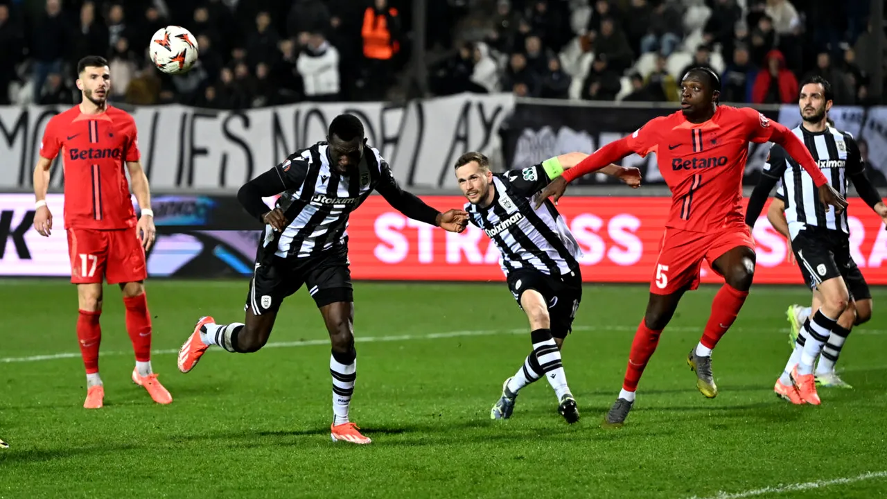 UEFA a comis-o rău față de FCSB, după meciul cu PAOK