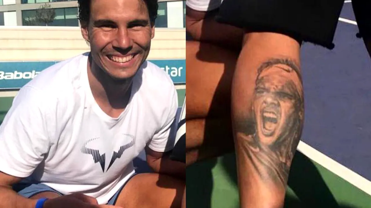 Este divinizat și de sportivii profesioniști! Un fotbalist și-a tatuat pe picior chipul lui Rafa Nadal, iar apoi și-a întâlnit idolul. 