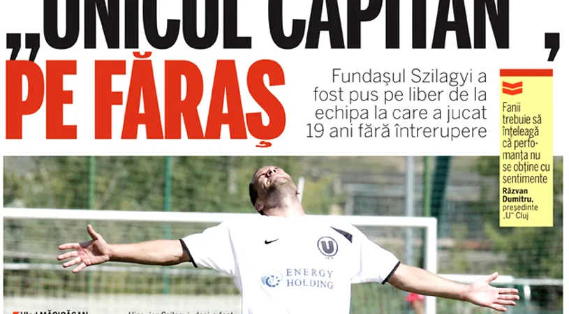 Szilagyi,** out de la U Cluj