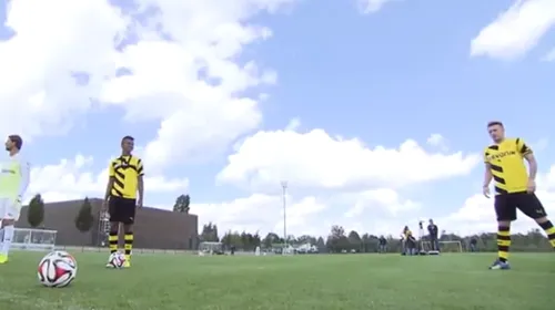 VIDEO amuzant | Reus și Schweinsteiger s-au duelat într-un concurs de lovituri libere. Amândoi l-au imitat pe Ronaldo. Ce a ieșit?:)