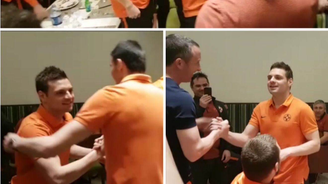 "Pierdem un sifon, dar câștigăm la cașcaval". VIDEO Momentul în care Adi Popa și-a luat "rămas-bun" de la colegi în cantonamentul din Antalya