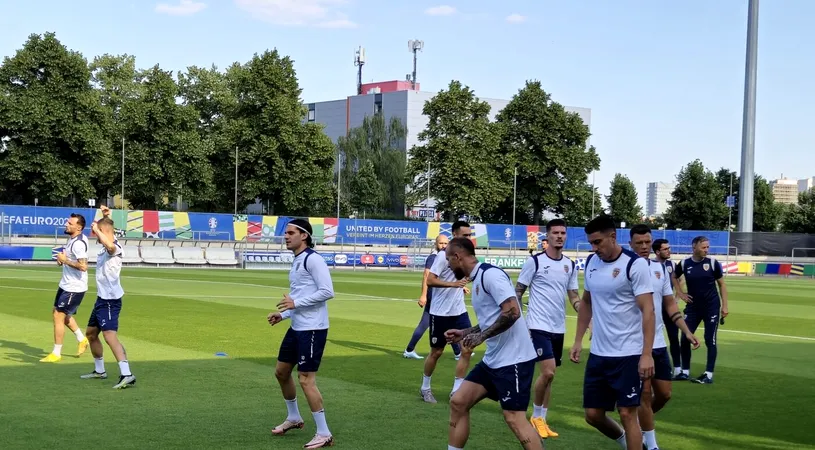 Ultimele imagini cu naționala României înaintea meciului decisiv cu Slovacia pentru optimi la EURO! Tricolorii au avut antrenamentul oficial la Frankfurt, dar nu pe stadionul unde joacă mâine!