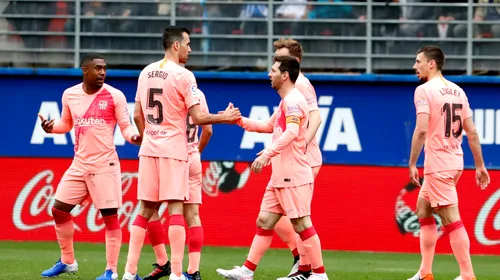 Meci spectaculos al Barcelonei, în ultima etapă din Spania: s-au marcat 4 goluri în 45 de minute. Messi a făcut spectacol. VIDEO