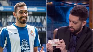 VIDEO | Un star din La Liga este "fanul" banilor românești. A scos un leu din buzunar în direct: "Nu se poate rupe. E din plastic". Cât are în cont :) 