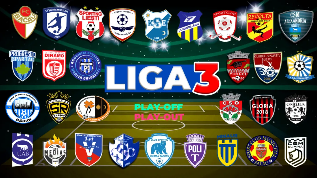 ANALIZĂ | 30 de echipe din Liga 3 și-au asigurat prezența pe cele 40 de locuri din play-off. În patru serii se cunosc deja grupele de play-off și play-out