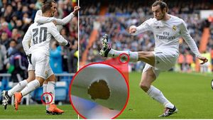 SUPER FOTO | De ce joacă cel mai scump jucător din istorie cu jambierele găurite! "Trucul" lui Gareth Bale la revenirea pe teren