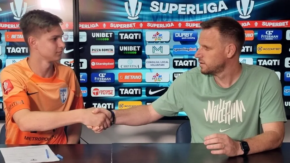 Flacăra Moreni și-a cedat portarul în prima ligă! Bogdan Ștefan are 1.90 m la numai 17 ani și a fost prezentat de FC Voluntari
