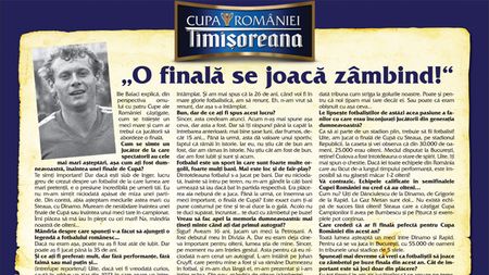 Are patru Cupe în palmares!** Balaci știe cum se joacă o finală: "Îmi plăcea să mă iau în piept cu cei mari!" (P)