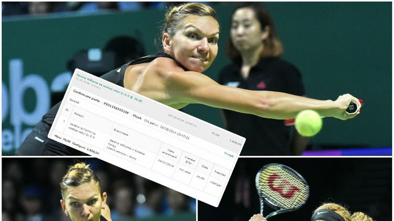 Halep suferea, el sărea în sus de bucurie. Românul care s-a îmbogățit în meciul Serenei cu Simona. Ce a fost în stare să parieze