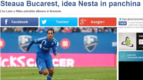 Italienii aruncă bomba! „Alesandro Nesta s-a oferit să antreneze Steaua”