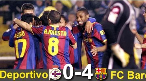 VIDEO Messi one man show, Barcelona o pulverizează pe Depor!** David Villa, golul 150 în Primera