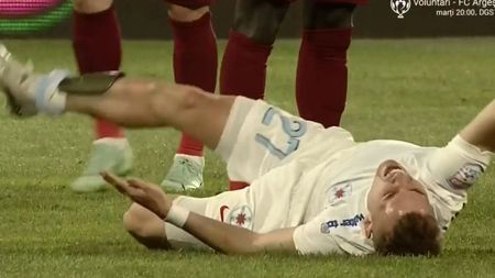 Eliminarea șoc la CFR Cluj în meciul cu FCSB! Mateo Susic, intrare groaznică la Darius Olaru! Jucătorul roș-albaștrilor a ajuns la spital | VIDEO