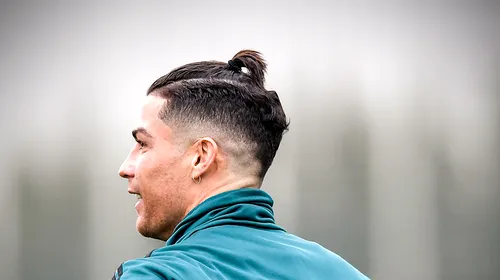 Cristiano Ronaldo, schimbare de look spectaculoasă. Starul portughez și-a prins părul într-o codiță! FOTO