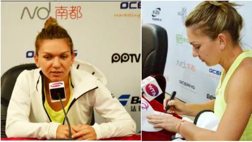 FOTO | Simona Halep a împărțit autografe și a dezvăluit motivul pentru care s-a înscris la Guangzhou: 