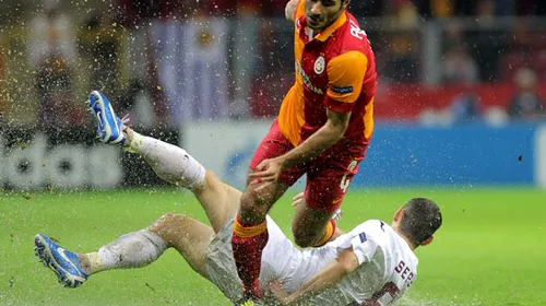 Egal printre tunete și stropi!** Galatasaray – CFR Cluj 1-1