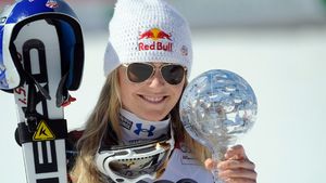 Lindsey Vonn a câștigat** Cupa Mondială la super-G pentru al patrulea an consecutiv