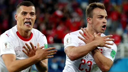 Xhaka și Shaqiri ar putea avea mari probleme! Ce înseamnă gestul făcut de cei doi în meciul cu Serbia și primele reacții