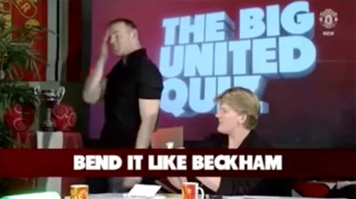 VIDEO Așa arată David Beckham mimat de Rooney :)!** Ferguson, rușinat de interpretarea elevului său