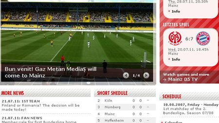 Ospitalitate germană!** FSV Mainz le urează "Bun venit" în limba română celor de la Gaz Metan