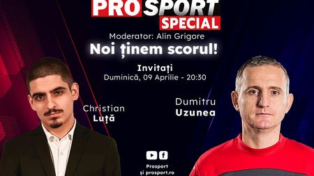 Comentăm împreună la ProSport Special meciul CFR Cluj – FCSB, din etapa a treia a play-off-ului din Superliga, alături de Dumitru Uzunea și Christian Luță