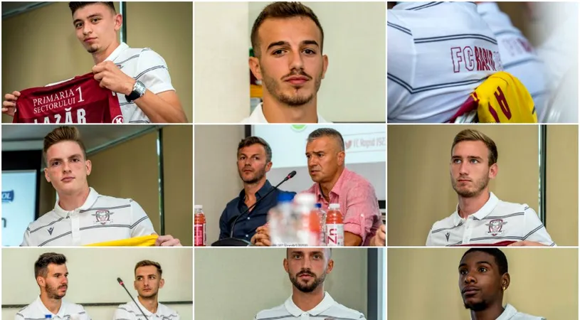 Rapid și-a prezentat achizițiile din această vară și echipamentul pentru noul sezon.** Giuleștenii atacă promovarea alături de un alt sponsor tehnic: 