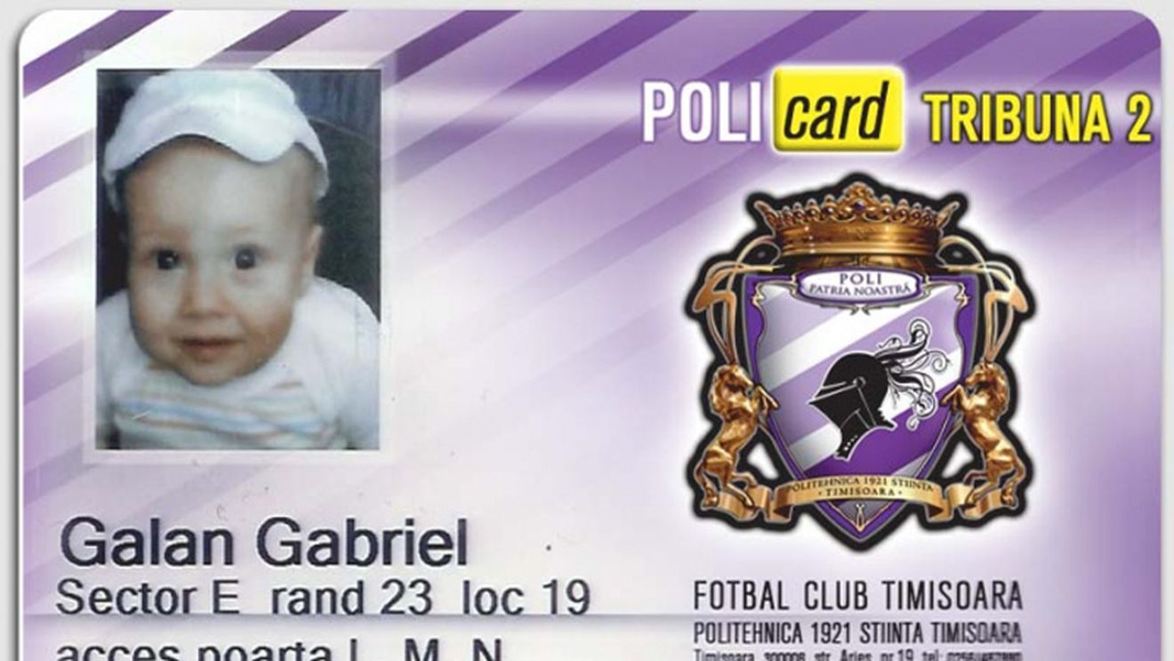 Un copil de nouă luni, abonat la meciurile lui Poli!