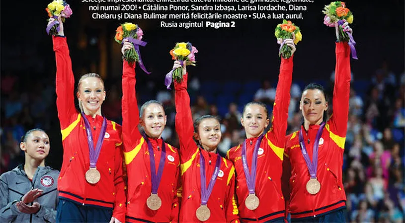 România, BRONZ în proba pe echipe la gimnastică!** Transmite-le un mesaj de felicitare fetelor lui Belu și Bitang! SUA e campioană olimpică