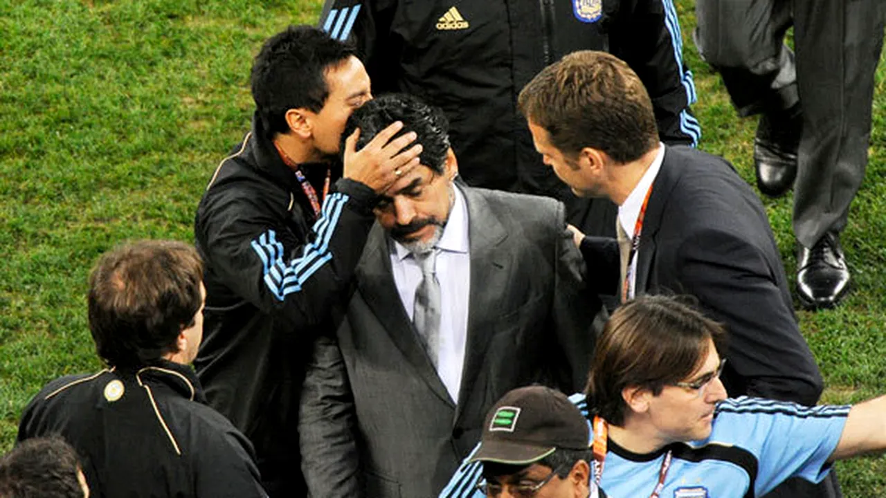 Maradona, aproape de record!:) VIDEO Cele mai umilitoare înfrângeri din istoria Argentinei