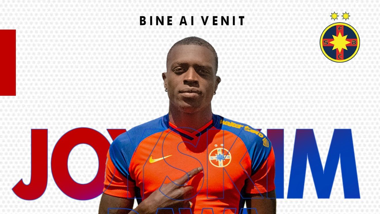 Primele imagini cu Joyskim Dawa la FCSB: „Să aibă cât mai multe succese!” Ce număr va purta pe tricou
