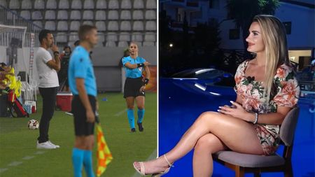Păcat că s-a jucat cu porțile închise! Superba arbitră de rezervă de la FCSB - CSKA 1948 Sofia l-a certat non-stop pe Elias Charalambous, la marginea terenului. Cine e albaneza Emanuela Rusta | GALERIE FOTO