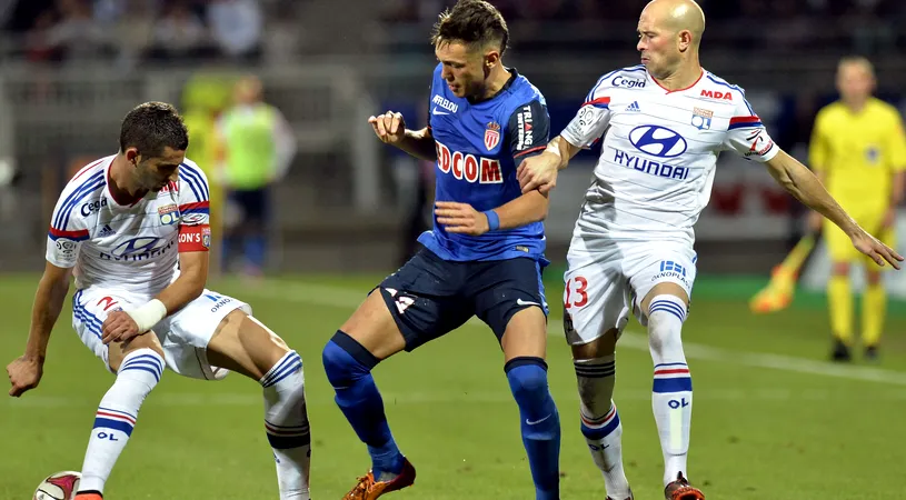 Lyon s-a impus în fața lui Monaco, 2-1, în derby-ul etapei a 5-a din Ligue 1