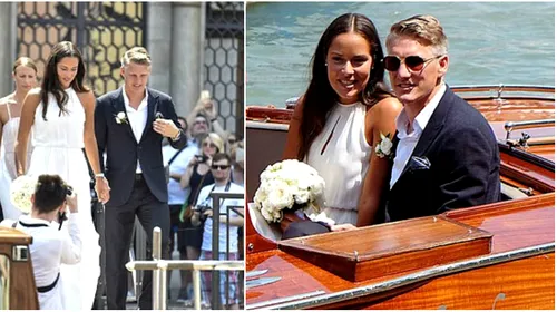 Asta e nunta anului în sport! Bastian Schweinsteiger și Ana Ivanovic s-au căsătorit în Veneția. FOTO