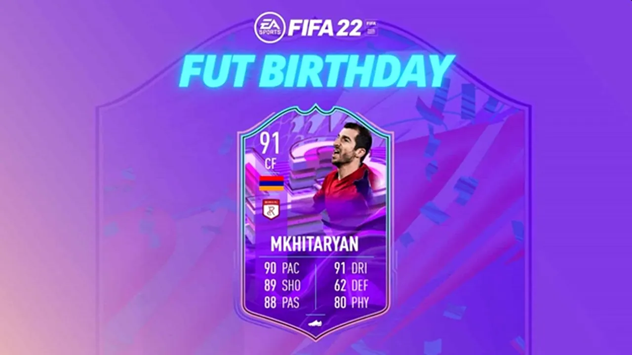 Henrikh Mkhitaryan în FIFA 22! Atacantul a primit un super card cu ocazia evenimentului FUT Birthday