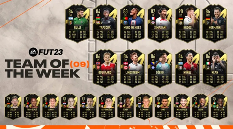 Team of The Week în FIFA 23 vine cu super-carduri pentru gamerii pasionați de modul Ultimate Team