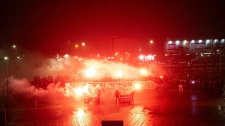 Mesajul ultrașilor Stelei pentru rivalii de la Dinamo. Ce s-a întâmplat în fața stadionului din Ghencea